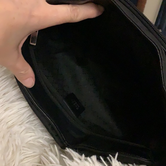 Black fabric/leather Gucci handbag - Picture 9 of 10